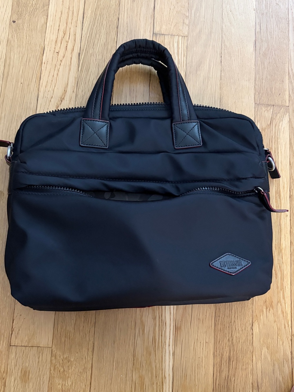 mz wallace Bleeker slim brief black without shoulder strap